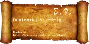 Dusinszky Viktória névjegykártya